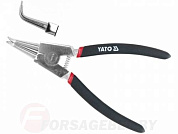 Съемник стопорных колец загнутый, разжим 200 мм CrV Yato YT-2145