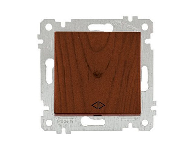 Выключатель промежуточный многопозиционный, скрытый, без рамки, пруж. зажим, орех, RITA, 10 A, 250 V, IP 20 перекрестный, промежуточный, Mutlusan 22004080157
