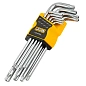 Набор Г-образных длинных ключей Torx TR (с отверстием), T10H-T50H 9 пр. JCB JCB-5098TL