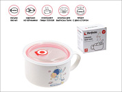 Кружка для супа с крышкой с паровыпуском, 850 мл, керамическая, COSMOS-4, PERFECTO LINEA 17-902417