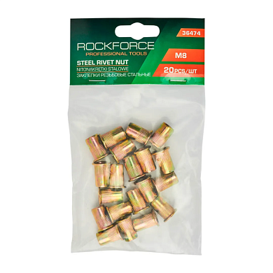 Набор резьбовых стальных заклепок М8 20 шт RockForce RF-36474