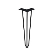 Опора меб. FLASH h410, черный AKS 73290