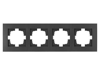 Рамка 4-местная графит, Стиль новый, Bylectrica ЮЛИГ.735212.554гр