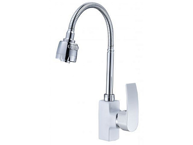 Смеситель для кухни D35-A, серия 270 белый, гибкий двухрежимный излив ECONOCE EC0275WT