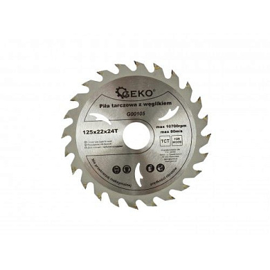 Диск пильный с напаянными зубцами из твердых сплавов 125х22х24T G00105