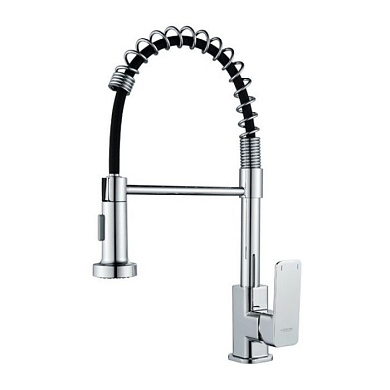 Смеситель для кухни с гибким изливом, латунь, хром Ledeme L4080