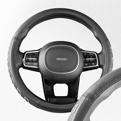 Оплетка Combo-9 M Черно/серая экокожа SKYWAY S01102469