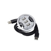 Разветвитель USB, 3 выхода, мат. хром, AKS 115380