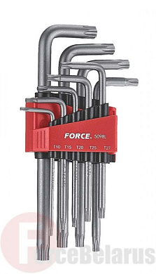 Набор Г-обр. ключей Torx длинных Т10-Т50 9 пр. Force 5098L