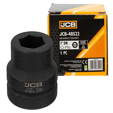 Головка ударная 22 мм 6-гр 1'' JCB JCB-48522