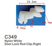 Клипса для крепления внутренней обшивки а/м Тойота пластиковая, 100 шт Forsage C0349(Toyota)