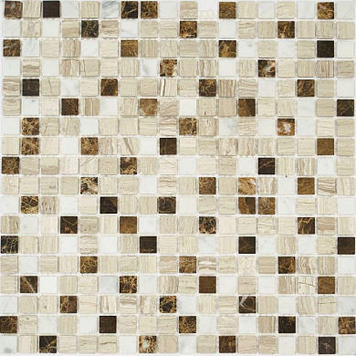 Мозаика Pietrine Pietra MIX 7 POL, 15х15х4 мм, MOSAICSTORY 35440