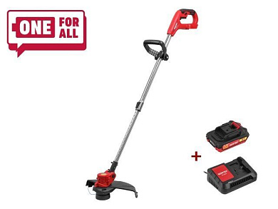 Триммер аккум. TB 3018-1 ALL1 XLT SET 18В, 1 акк., 2 Ач, шир.скаш.350 мм, леска 1.6 мм, телескоп.штанга, рег.угол 0-60° WORTEX 0333242