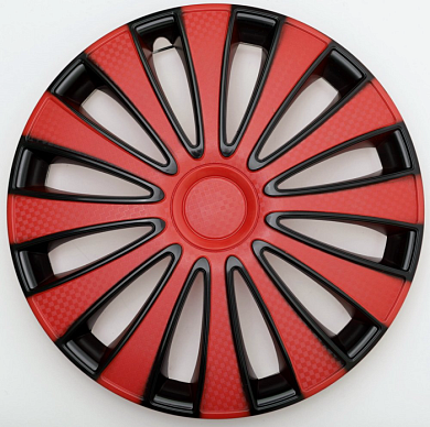 Колпак декоративный автомобильный GMK Red Black 15" (4 шт) Star S15029