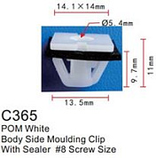 Клипса для крепления внутренней обшивки а/м Хендай/ Хонда пластиковая, 100 шт Forsage C0365(Hyundai/Honda)