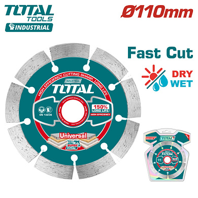 Диск алмазный 110x12x20 мм TOTAL TAC2111101
