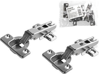 Петля накладная Slide-on, 2 шт в зип-локе Starfix SMF-8336-2