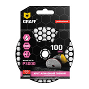 Круг алмазный гибкий шлифовальный 100 мм Р400 GRAFF 2020400