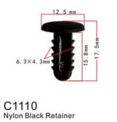 Клипса для крепления внутренней обшивки а/м Ниссан пластиковая, 100 шт Forsage C1110(Nissan)