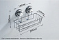 Полка в ванную - корзина на вакуумных присосках, пластик + сталь, хром Ledeme L3728