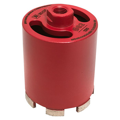 Коронка алмазная (верхнее пылеудаление) DCH-82/120MHS (120мм) Micro Hit Laser M16 EKF Professional dch-82-120-mhs-m16