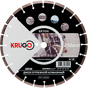 Круг алмазный по бетону 350x25,4 мм, сегментный Krugo LCB14A