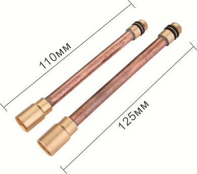 Удлинители подводки (шлангов) для смесителя M10*1/F10*1, медь + латунь Ledeme LH401