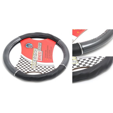 Чехол руля HL-337GY/BK-M KING HL-337GY/BK-M