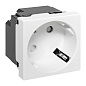 Розетка 45х45 с зазем, 45 градусов, быстрозажимные клеммы, белая EKF E2MR16-028-10-45-SL