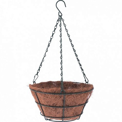 Кашпо подвесное с вкладышем из коковиты, конус D 25 см Palisad 69020