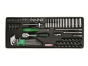 Набор головок и ключей 72 пр. 6-гр. 434х176 мм в ложементе Toptul GCAT7202