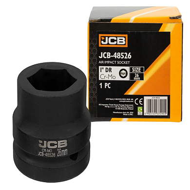 Головка ударная 26 мм 6-гр 1'' JCB JCB-48526
