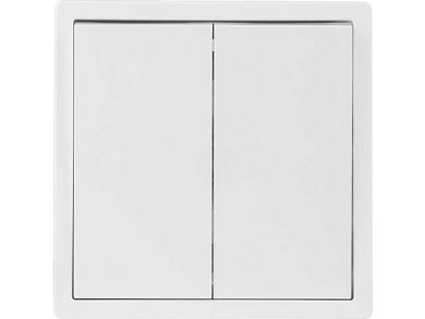 Выключатель 2 клав. проходной, скрытый, 10А белый, Carre, Bylectrica С(6+6) 10-2663