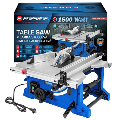 Станок раскроечный 1500Вт, 5000 об/мин, размер диска 210х30х2,6 мм Forsage F-M1H-ZP4-210-1