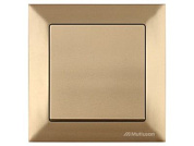 Выключатель 1-клав. двухполюсный, скрытый, винт. зажим, золото, DARIA, 10 A, 250 V, IP 20, Mutlusan 21204050280