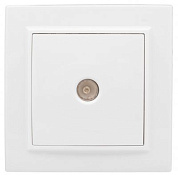 Минск Розетка TV 1-местная СП бел, 75Ом 5-862МГц EKF Basic ERA00-027-10