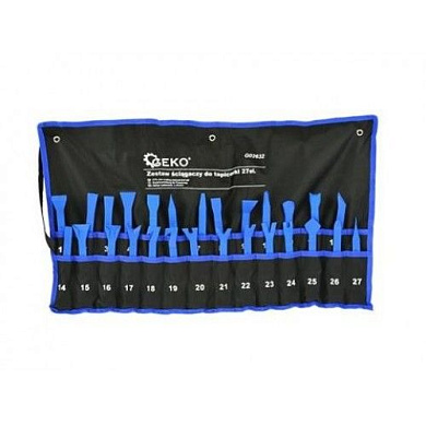 Съёмник крепежа обивки пластмассовый 27пр. Geko G02632