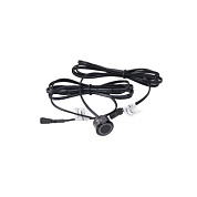 Выключатель сенсорный, с диммированием, врезной, 12V/24V, 60W/100W, синяя подсветка, цвет черный, AKS 118634