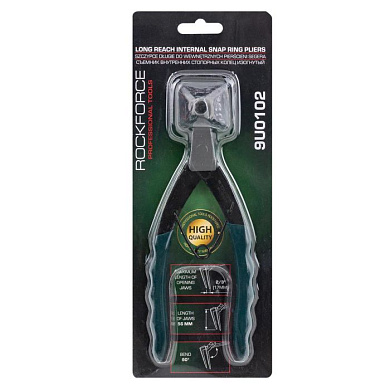 Съемник внутрених стопорных колец изогнутый 90°, глубина-56 мм, для суппортов, RockForce RF-9U0102