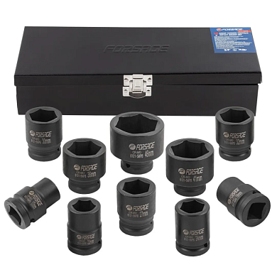 Набор головок ударных 17-46 мм 3/4'' 6-гр 10 пр Forsage F-6101-5MPB