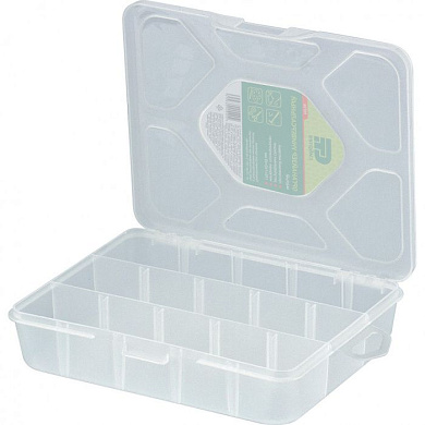 Органайзер универсальный малый, прозрачный матовый 19х16х4,5 см Сибртех 90726