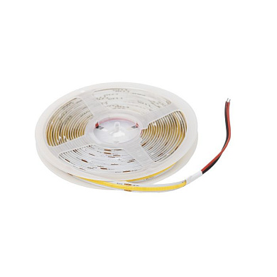 Лента светодиодная COB 15W/m, 24V, 8мм, 480 д/м, IP20, холодный белый, 6000K, CRI>90, 1400 Lm, 5м, AKS 115319