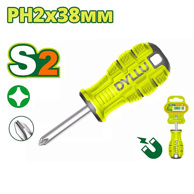 Oтвертка крестовая PH2x38 мм DYLLU DTSDB221