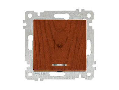 Выключатель 1-клав., с подсветкой, скрытый, без рамки, винт. зажим, вишня, RITA, 10 A, 250 V, IP 20, Mutlusan 22004150256