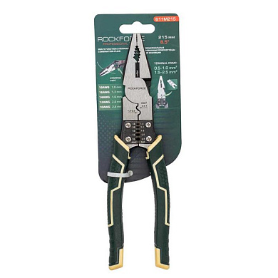 Плоскогубцы комбинированные для снятия изоляции 215 мм RockForce RF-611M215