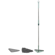 Швабра поворотная с телескопической ручкой треугольная для влажной/сухой уборки в комплекте со сменной насадкой, 27х22х22 см, L 77-115 см WMC TOOLS WMC-08
