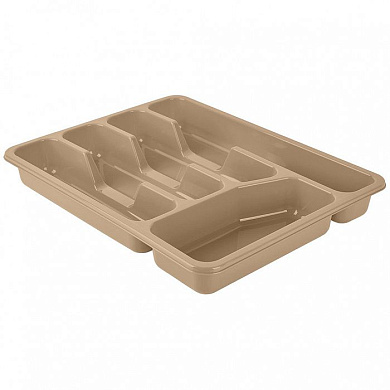 Лоток для столовых приборов Plast Team 330×260×43 мм шоколадный мокко Пластик Репаблик PT156010015