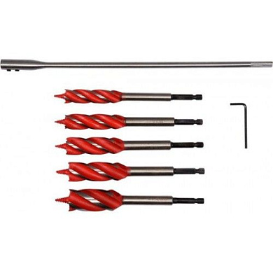 Набор сверл спиральных по дереву 16-26 мм 7 пр. YATO YT-44693