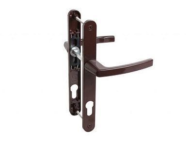 Ручка на планке БУЛАТ РФ 85.70.25.02.8017 УРАЛ коричн. с пружин. м/о 85 ЛДМ для узкопроф. УЗК 15994