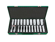 Набор головок 1/2'' глубокие 8-32 мм 22 пр. 6-гр. метал.кейс Toptul GAAD2202